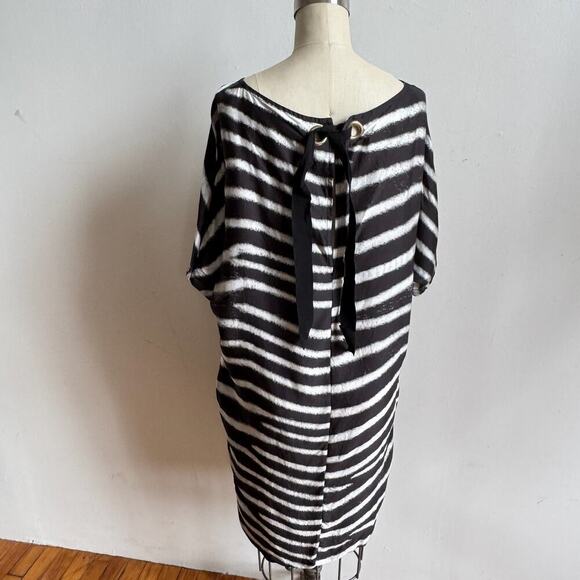 STELLA MCCARTNEY Zebra Stripe Silk Mini Dress - Picture 6 of 12